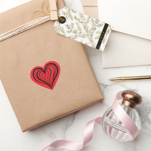 Valentine’s Day Gifts - Red Heart -  Hart Sticker (Geschenken)