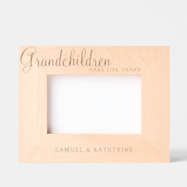 Valentine’s Day Grandchildren Make Life Grand Wood Gegraveerde Lijstjes