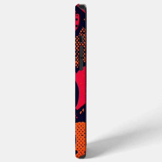 Valentine’s Day Heart Pattern – Retro Pop Art iPhone Hoesje (Linkerkant)