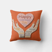 Valentine’s Day Heart Word Art  Kussen (Achterkant)