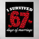 Valentine’s Day I Survived 67 Days Of Marriage Fun Poster (Voorkant)
