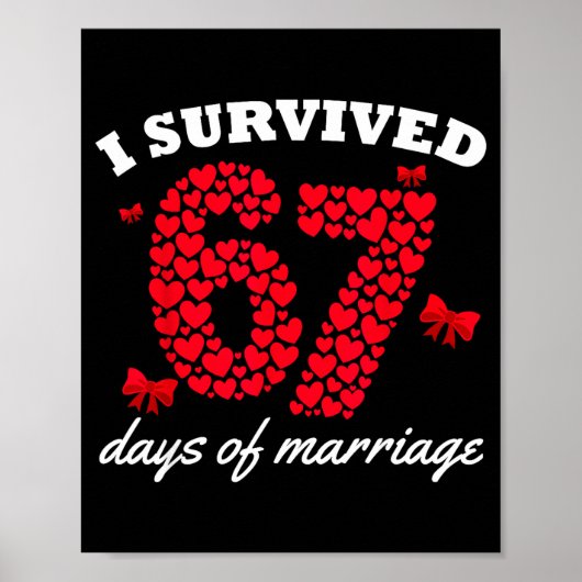 Valentine’s Day I Survived 67 Days Of Marriage Fun Poster (Voorkant)