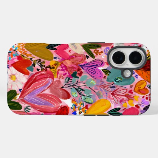 Valentine’s Day iPhone 16 Case | Romantic (Achterkant (horizontaal))