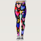 Valentine’s Day Leggings – Romantic Heart Pattern  (Voorkant)