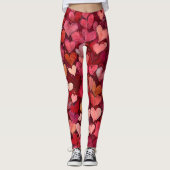 Valentine’s Day Leggings – Romantic Heart Pattern  (Voorkant)