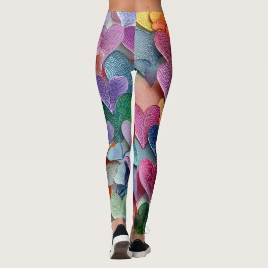 Valentine’s Day Leggings – Romantic Heart Pattern  (Achterkant)