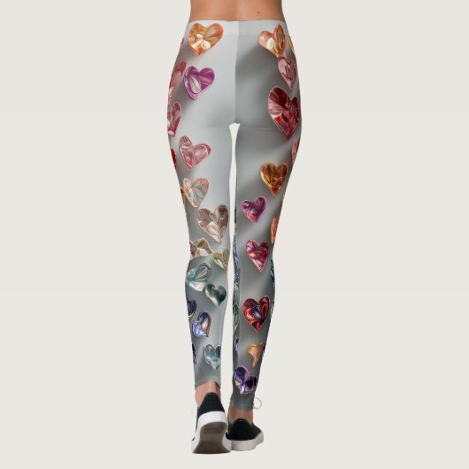 Valentine’s Day Leggings – Romantic Heart Pattern  (Achterkant)