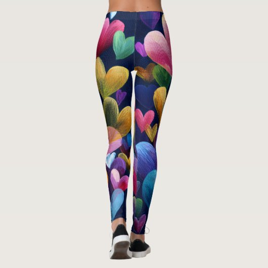 Valentine’s Day Leggings – Romantic Heart Pattern  (Achterkant)