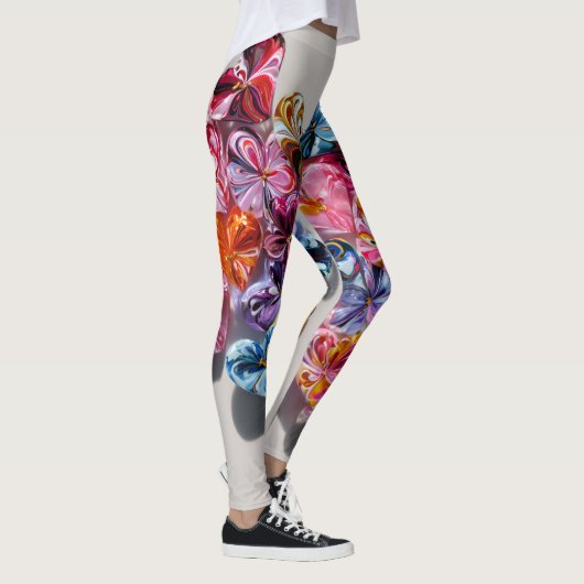 Valentine’s Day Leggings – Romantic Heart Pattern  (Rechts)