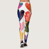 Valentine’s Day Leggings – Romantic Heart Pattern  (Achterkant)