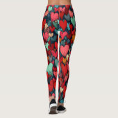 Valentine’s Day Leggings – Romantic Heart Pattern  (Achterkant)