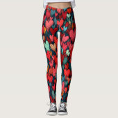 Valentine’s Day Leggings – Romantic Heart Pattern  (Voorkant)