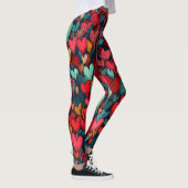 Valentine’s Day Leggings – Romantic Heart Pattern  (Rechts)