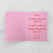 Valentine’s Day Love couple Folded Greeting Card Kaart (Binnen)