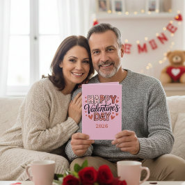 Valentine’s Day Love couple Folded Greeting Card Kaart