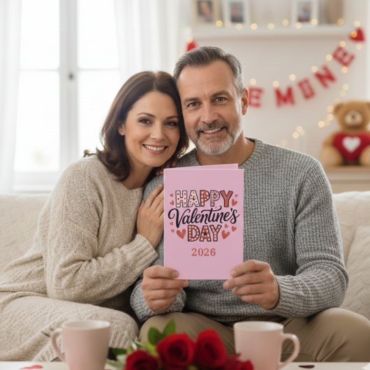 Valentine’s Day Love couple Folded Greeting Card Kaart