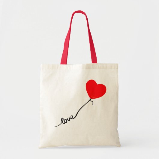 Valentine’s Day Love Heart Balloon Tote Bag (Voorkant)