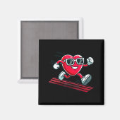 Valentine’s Day Love Heart Runner Track Running Magneet (Voorkant / Achterkant)