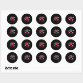 Valentine’s Day Love Heart Runner Track Running  Ronde Sticker (Vel)