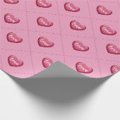 Valentine’s Day Love Hearts. Sweet and Glossy Hea Cadeaupapier (Hoek)