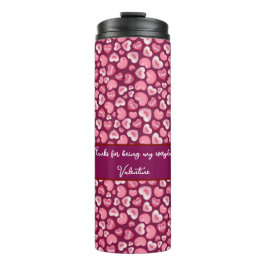 Valentine’s Day Love Hearts. Sweet and Glossy Hea Thermosbeker