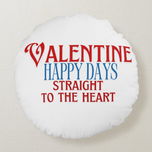 Valentine’s Day Love Mug Rond Kussen (Achterkant)