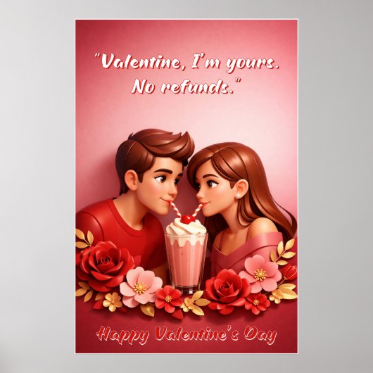 Valentine’s Day Love Quote Poster  (Voorkant)
