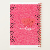 Valentine’s Day Love Sketch Notebook – Pink Hearts Notitieboek (Achterkant)