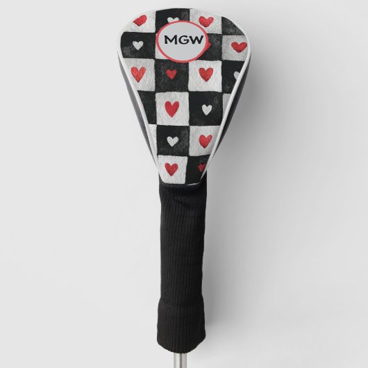 Valentine’s Day Monogram Golf Head Cover (Voorkant)