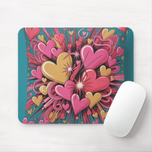 Valentine’s Day Mousepad | Romantic Muismat (Met muis)