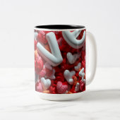 Valentine’s Day Mug | Romantic, Cute &Heartwarming Tweekleurige Koffiemok (Voorkant rechts)