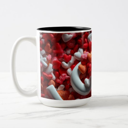Valentine’s Day Mug | Romantic, Cute &Heartwarming Tweekleurige Koffiemok (Links)