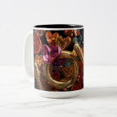 Valentine’s Day Mug | Romantic, Cute &Heartwarming Tweekleurige Koffiemok (Voorkant links)