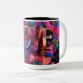 Valentine’s Day Mug | Romantic, Cute &Heartwarming Tweekleurige Koffiemok (Voorkant rechts)