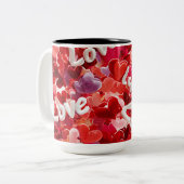 Valentine’s Day Mug | Romantic, Cute &Heartwarming Tweekleurige Koffiemok (Voorkant links)