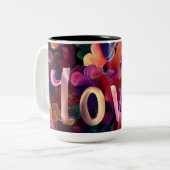 Valentine’s Day Mug | Romantic, Cute &Heartwarming Tweekleurige Koffiemok (Voorkant links)