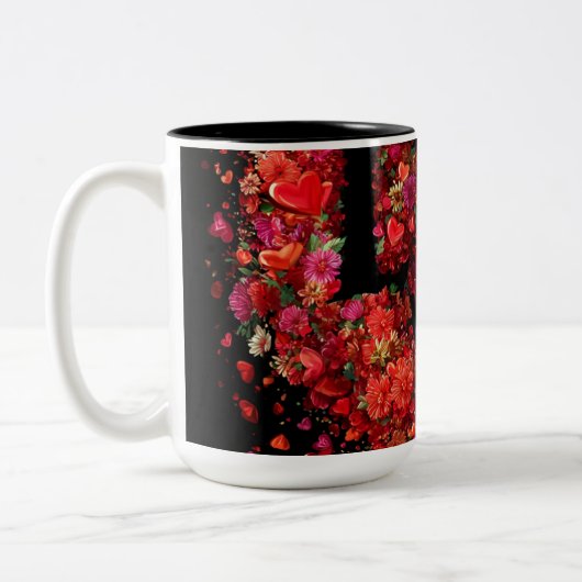 Valentine’s Day Mug | Romantic, Cute &Heartwarming Tweekleurige Koffiemok (Links)