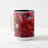 Valentine’s Day Mug | Romantic, Cute &Heartwarming Tweekleurige Koffiemok (Voorkant links)