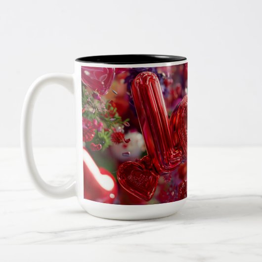 Valentine’s Day Mug | Romantic, Cute &Heartwarming Tweekleurige Koffiemok (Links)