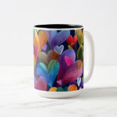 Valentine’s Day Mug | Romantic, Cute &Heartwarming Tweekleurige Koffiemok (Voorkant rechts)
