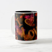 Valentine’s Day Mug | Romantic, Cute &Heartwarming Tweekleurige Koffiemok (Voorkant links)