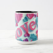 Valentine’s Day Mug | Romantic, Cute &Heartwarming Tweekleurige Koffiemok (Center)