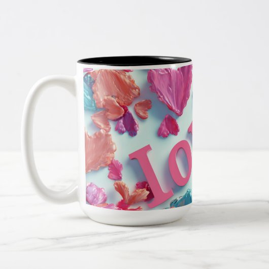 Valentine’s Day Mug | Romantic, Cute &Heartwarming Tweekleurige Koffiemok (Links)