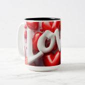 Valentine’s Day Mug | Romantic, Cute &Heartwarming Tweekleurige Koffiemok (Voorkant links)