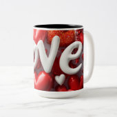 Valentine’s Day Mug | Romantic, Cute &Heartwarming Tweekleurige Koffiemok (Voorkant rechts)