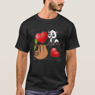 Valentine s Day  Panda And Sloth Men Women Kids T-shirt