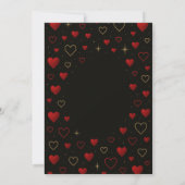 Valentine’s Day Party Invitation |Black&Gold Luxe Kaart (Achterkant)