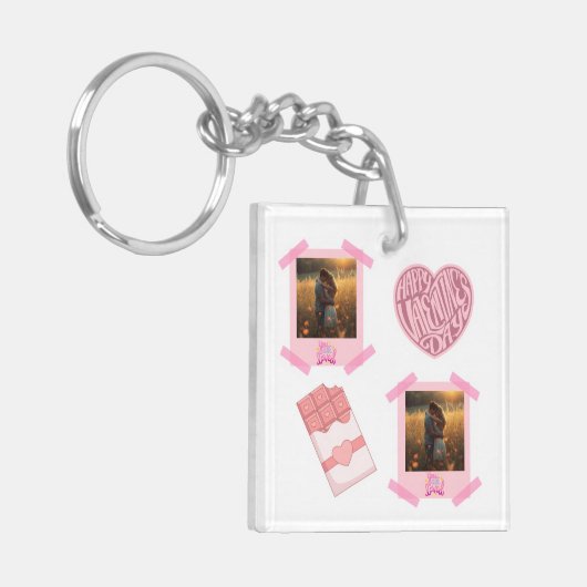 Valentine’s Day Personalized Acrylic Keychain (Voorkant Links)
