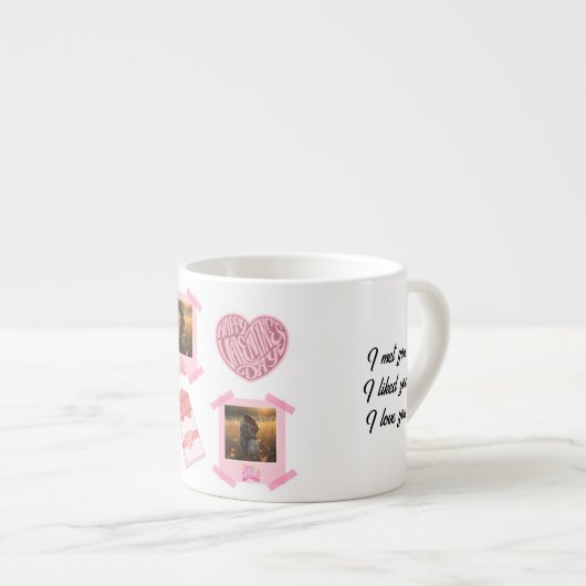 Valentine’s Day Personalized Espresso Mug Espresso Kop (Voorkant rechts)
