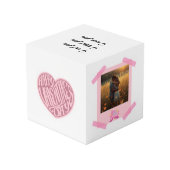 Valentine’s Day Personalized Photo Cube Kubus (Achter hoekig)
